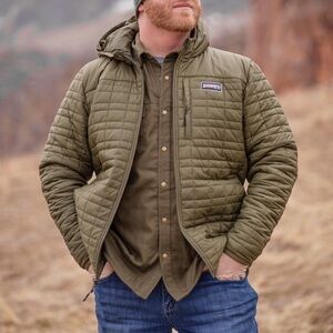 Men's PolarPro Army Green Button Up (L)